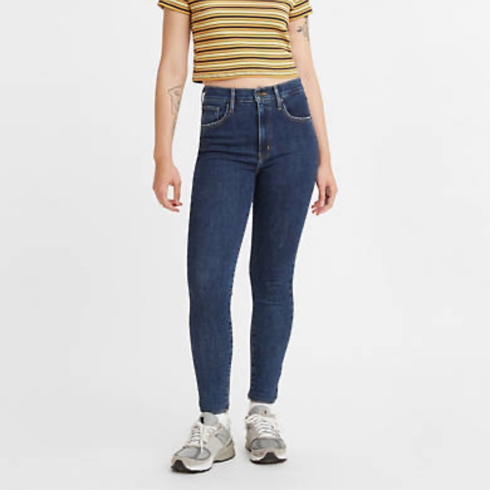 Hudson Womens Blue Destroyed Mid-Rise Skinny Jeans “HOLLY SKINNY” - 32